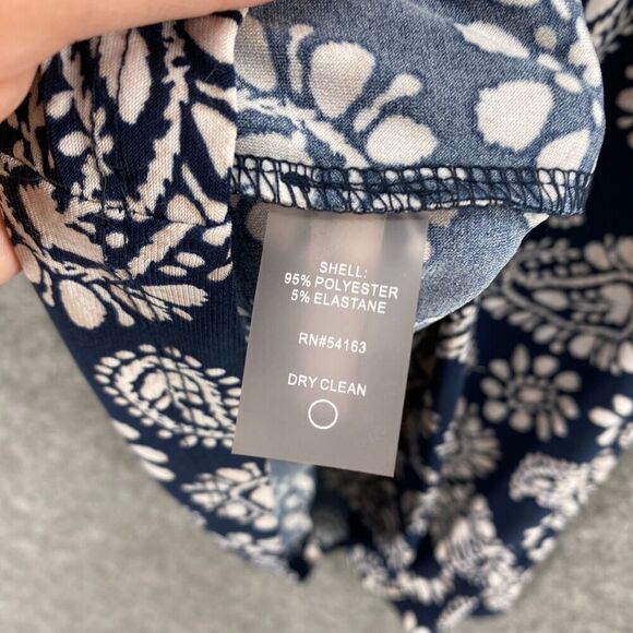 Tommy Hilfiger Dress Women 8 Black Paisley Sheath Midi Sleeveless Round Neck - Picture 6 of 9